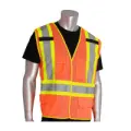 5 Point Breakaway Mesh Vest X-Back, Class2, Orange